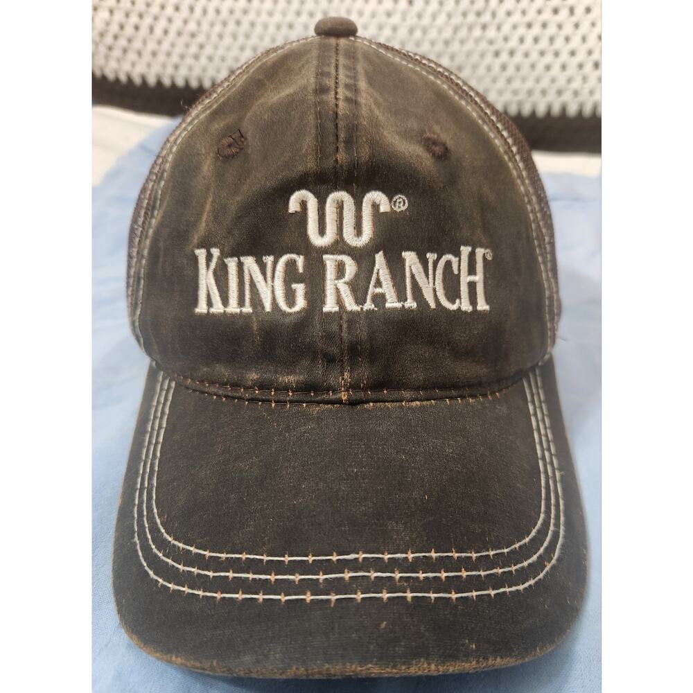King Ranch Brown Mesh Back Adjustable Trucker Hat One Size Men's Outdoor